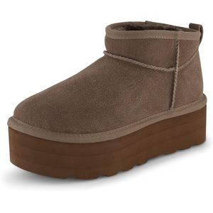 Suede Platform Boots Like New